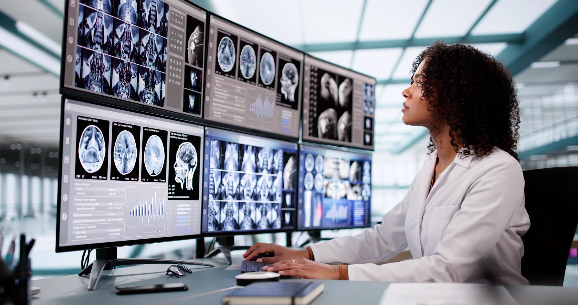 Doctor Looking At Xray Images